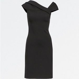 NWT Reiss Lyn off the shoulder black dress